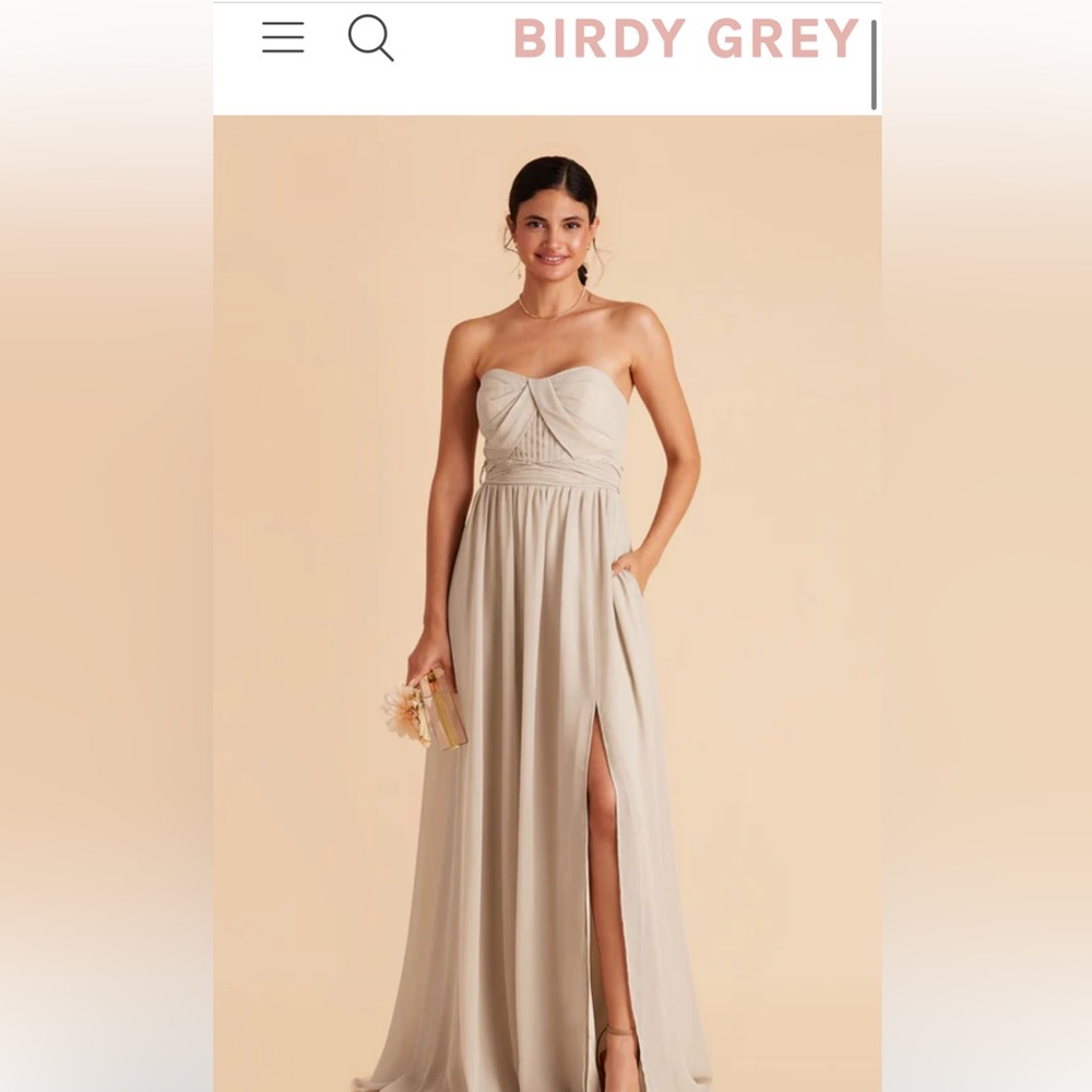 Birdy Grey Grace Convertible Bridesmaid Dress - Neutral Champagne, Extra Small